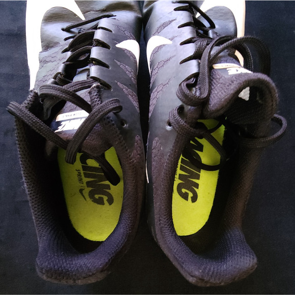 Men Nike Zoom Rival S Sprint Track And Field Spikes Shoes Black White Size 8 - Picture 4 of 6